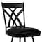 Armen Living Dover 26" Counter Height Barstool in Matte Black Finish and Black Faux Leather LCDOBAMBBL26 - alternate 5
